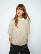 Thora boatneck knit, feather gray