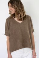 Estheme v-neck vest, taupe