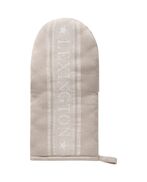Icons cotton jacquard star mitten, beige/white
