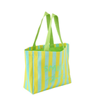 Beach bag striped, smile