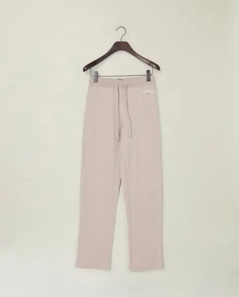 Jenna jersey pants, light brown melange
