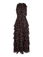 Marli big dot dress, brown