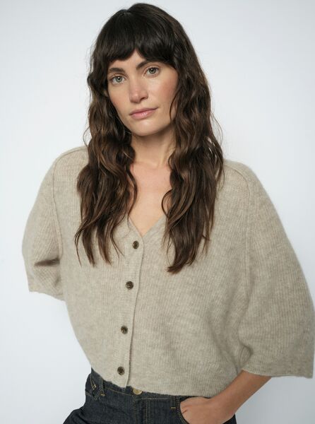 Thora lizet knit cardigan, feather gray