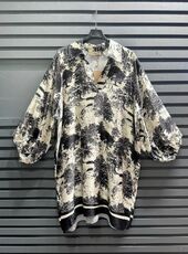 Dress with Toile De Jouy print, black