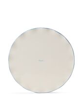 Stoneware Wavy Cake Stand, White/Blue