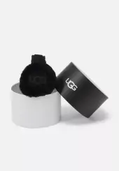 Embroidered logo earmuff, black