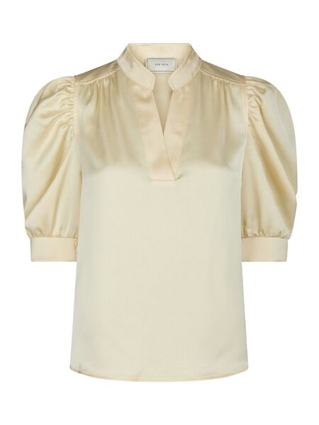 Roella heavy sateen blouse, light yellow