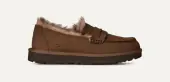 Ellis nubuck loafer, dark chestnut