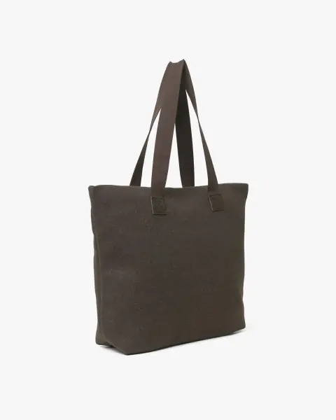 Woolen bag, chocolate melange