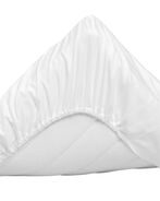 Sateen double fitted sheet 180x200, white