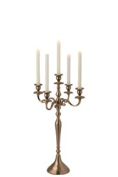 Candle holder aluminium 63cm, rose gold