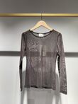 Mesh blouse, choco