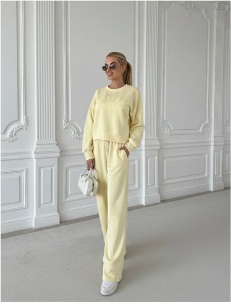Viscose Sweatsuit Prosecco Mood, Yellow