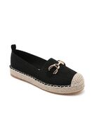 Espadrillo with buckle, black