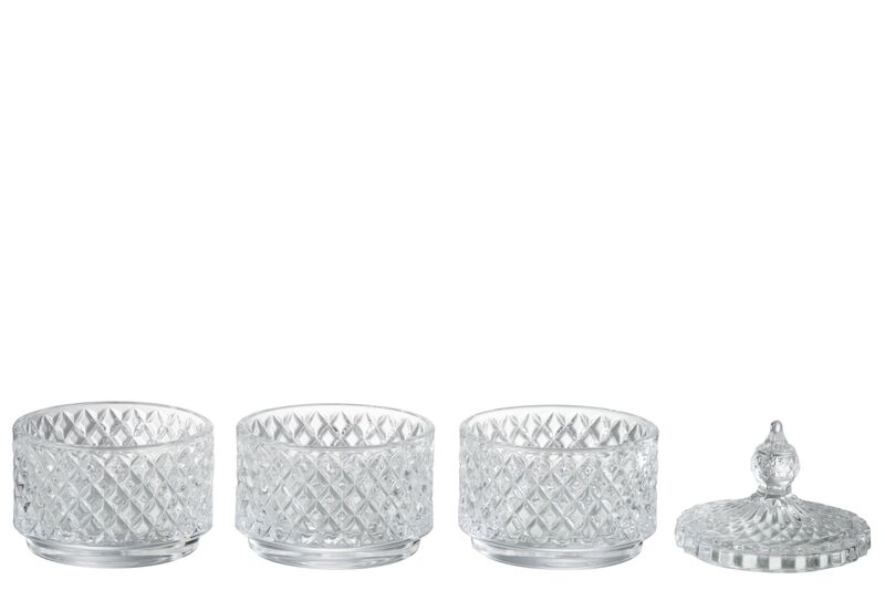 Glass jar 3 levels 20cm