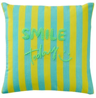 Cushion striped 45x45, smile
