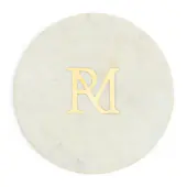 Monogram marble candle plateau
