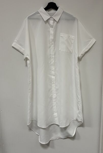 Simple shirt dress, white