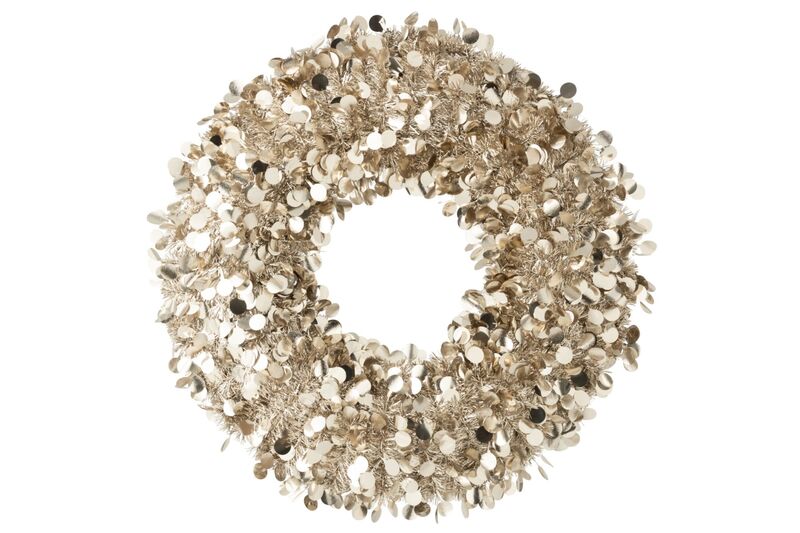 Wreath sparkling 75cm, champagne