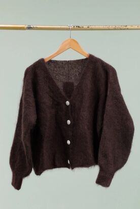 Cardigan Kid Mohair, Chocolate