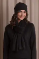 Kara cashmere beanie, black