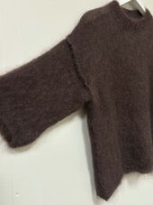 Sweater with seam detail, chocolate