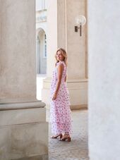 Marli big dot dress, light pink