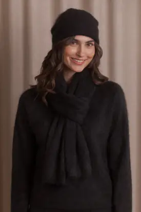Kara cashmere beanie, black