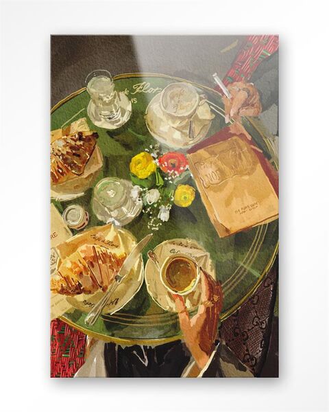 Croissants at cafe de flore 60x90