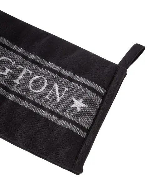 Icons cotton jacquard star mitten, black/white