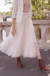Aria tulle skirt, ecru