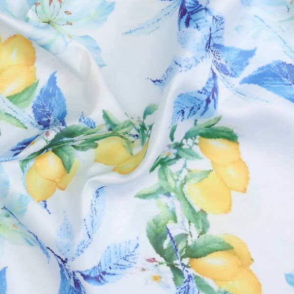 Finja scarf, lemon blue