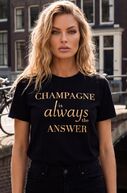 Champagne t-shirt, black