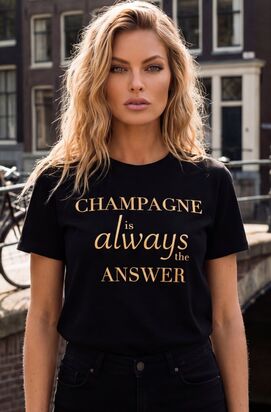Champagne t-shirt, black