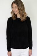 Estheme round neck knit, noir