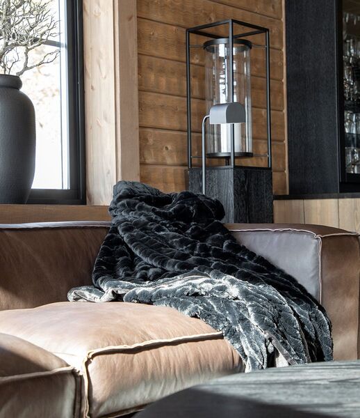 Celine throw 150x260, solid black