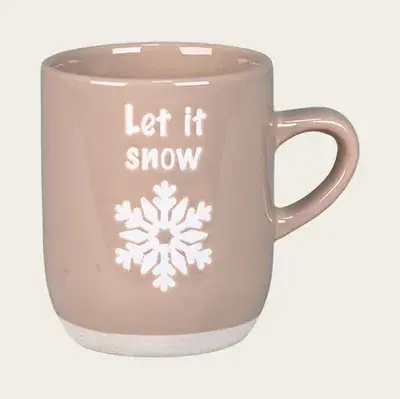 Let is snow mug, beige