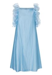 Frill dress, blue