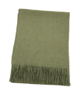 Scarf blended with cashmere, kaki